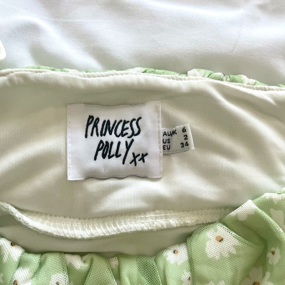 Princess Polly Penney Mini Dress Green Floral - Picture 4 of 6